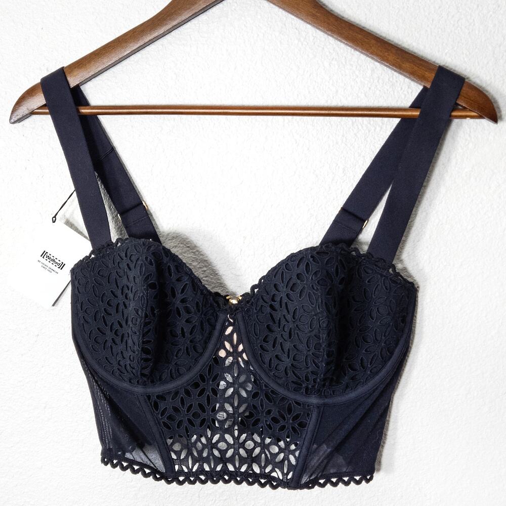 Wolford Bustier Top Black Size 34D Office Siren Corsetcore Structured